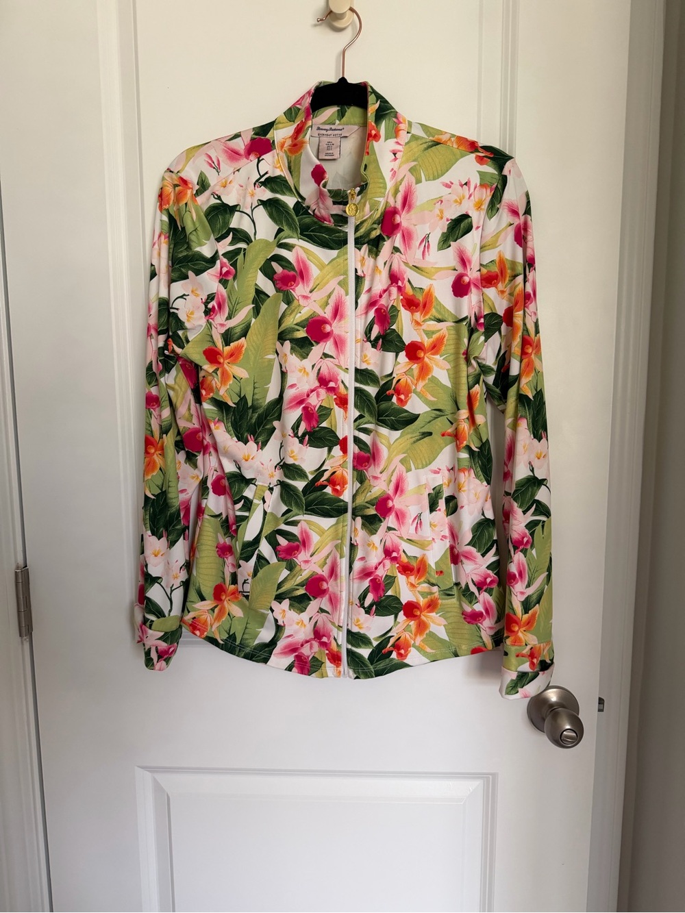 TOMMY BAHAMA NWOT Floral Zip-Front Tropical Jacket in Multi-Color